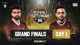 Deepavali BattleMania 2024  HINDI  Grand Finals D1  BGMI  Ft IQOO SouL Carnival 8Bit etc [upl. by Llezo]