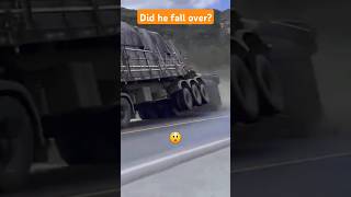 Did he fall over 😲 truck lkw camion hgv bigrig fall automobile [upl. by Andrey787]