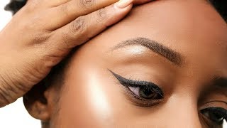 Winged eyeliner tutorial Detailed Easy application for beginners slightly hooded eyes [upl. by Kano750]