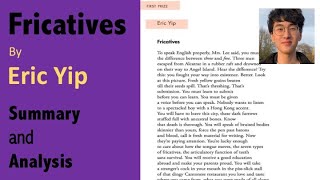 Fricatives by Eric Yip Explained in 7 Minutes  Summary and Analysis  Shall We Read [upl. by Aihsikal395]