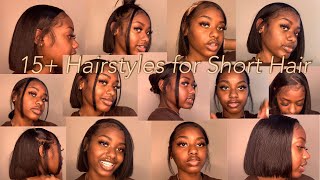 Hairstyles for Straight Short Hair l Tiana Shannell [upl. by Aziaf]