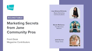 Marketing Secrets from Jane App Community Pros [upl. by Trofmoc507]