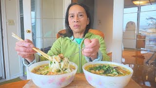 How to make Authentic Bánh Canh  Ăn Bánh Canh làm tại nhà ở Canada  VIETNAMESE UDON SOUP [upl. by Annawoj]