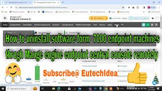 How to uninstall a specific software from endpoint remote located machines through console ME tool [upl. by Sesmar]