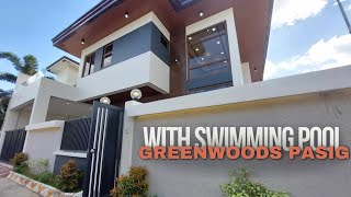 Tour155 With Swimming Pool Brandnew House in Greenwoods Pasig [upl. by Rachele]