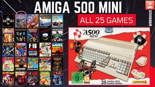 A500  Amiga 500 Mini Gameplay from all 25 Games [upl. by Senzer]