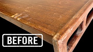 I Restored a Designer Teak Coffee Table [upl. by Assyla]