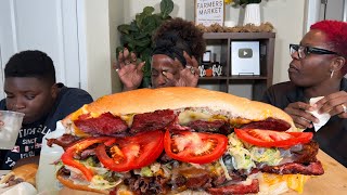 DO IT NOW QUIZNOS HOT OVEN ROAST BEEF amp PASTRAMI SANDWICH MUKBANG EATING SHOW [upl. by Hsital71]