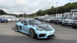 2023MY PORSCHE CAYMAN GT4 RS Coupe PTS Gulf Blue  Weissach PCCB for sale at Castle Motors [upl. by Annaiek]