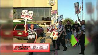 WWE referees go on strike in September of 1999 [upl. by Fons]