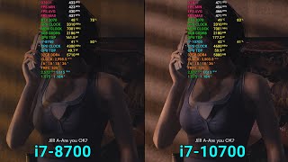 i78700 no K vs i710700 no K  13 GAMESCinebench RTX 3070  1080p Low [upl. by Brien277]