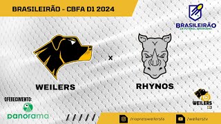 Weilers x Rhynos  Brasileirão de Futebol Americano  CFBA [upl. by Yecac]