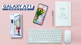 Samsung Galaxy A71 Unboxing amp New Features [upl. by Luhem]