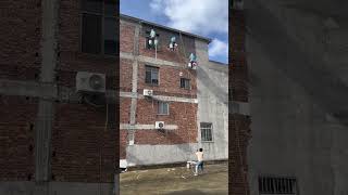 Anti leakage cement mortar decoration process for brick house exterior wall [upl. by Soilisav]