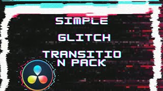 Glitch Transition Pack Davinci Resolve18 [upl. by Ayiak]