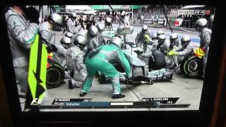 Lewis Hamilton Goes into the wrong pit box at the 2013 Malaysian Grand Prix [upl. by Horick462]