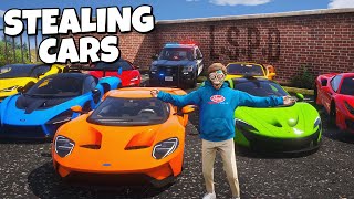 Stealing Cars Back From Cops in GTA RP [upl. by Johnath]