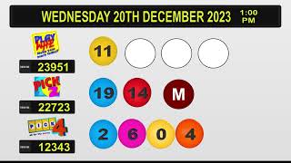 Nlcb Draw Results Wednesday 20th December 2023 [upl. by Ellennahc]