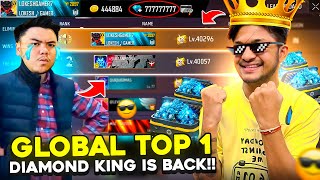 Diamond King Is Back With 1 Million Diamonds Global Top 1 Garena Free Fire [upl. by Rufena750]