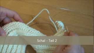 Schal stricken  Teil 2 abketten Patentmustermp4 [upl. by Rehpretsirhc755]