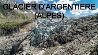 GLACIER DARGENTIERE ALPES JUILLET 2024 MAVIC 3 4K [upl. by Kepner]