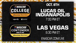 iRacing eNASCAR Double Header  College and Contender Series  Lucas Oil Indy and Las Vegas [upl. by Woermer795]