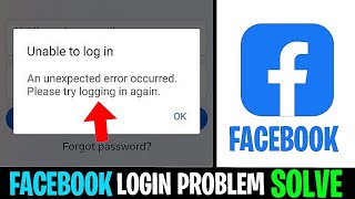 Facebook Unable To Login Problem Fix✅  Facebook Login Problem Solve 2024 [upl. by Annoya800]