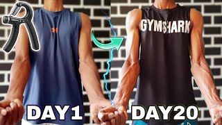 FOREARM WORKOUT every day for 20 days hand grip transformation [upl. by Layod]