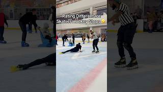 Rating Different Ice Skaters Hockey Stops 🤣 iceskate iceskating figureskating hockeystop [upl. by Nakasuji]