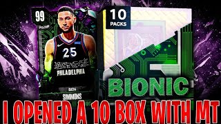 I OPENED A 10 BOX OF BIONIC PACKS WITH MT AND I ACCIDENTLY QUICKSOLD THIS NBA 2K24 MyTEAM [upl. by Adnilec]