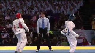 Marcio Ferreira VS Gabriel Mercedes Round 1 en la Liga Mundial de Taekwondo World Tour MEXICO 2009 [upl. by Sualk]