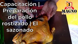 Capacitación  Preparación del pollo  el sazonado [upl. by Yztim]