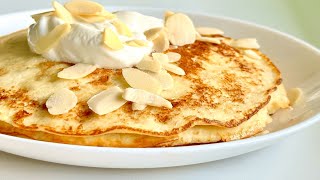 Rezept für Pfannkuchen ohne Mehl Gesundes Diätfrühstück mit 3 Zutaten [upl. by Aihsinat820]