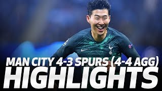 HIGHLIGHTS  Man City 43 Spurs 44 on agg  UEFA Champions League quarterfinal second leg [upl. by Erminia]