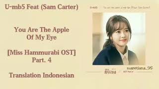 Umb5 Feat Sam Carter – You Are The Apple Of My Eye Lyrics INDO Miss Hammurabi 미스 함무라비 OST Part 4 [upl. by Kahl]