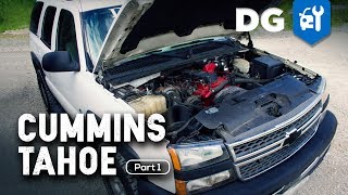 BUDGET DIESEL SWAP 39 4BT in a Chevy Tahoe CumminsTahoe EP1 [upl. by Nedrob]