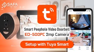 Smart Tuya Peephole Video Doorbell Setup [upl. by Maximo331]