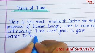 Essay on quotValue of Timequot  Essay writing in English  essayEnglish handwriting  writingEng Teach [upl. by Kissner]