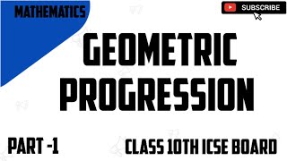 Geometric progression Introduction Video Full concept based video GP [upl. by Barden]