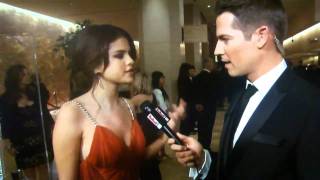 Selena Gomez Interview at the Golden Globe Awards 2011 [upl. by Chaffee]