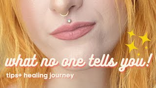 Everything To Know About Medusa Piercings   Medusa Philtrum Piercing Healing Process [upl. by Nodla407]