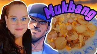 Mukbang  potatisgratäng med korv [upl. by Glennie348]