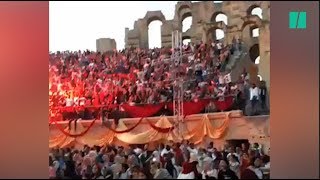 Les spectateurs tunisiens ont pu regarder le match TunisieAngleterre dans un cadre de rêve [upl. by Aruon604]