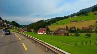 🇨🇭🚗 driving switzerland 🏞️ Kanton Schwyz 🐮 Mythenregion 🚵‍♂️ Ibergeregg ⛰️ 4K HDR [upl. by Belter]