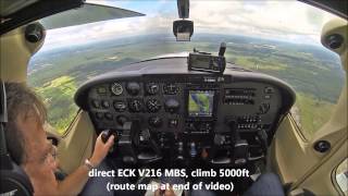 Cessna T182T take off and IFR pick up  cockpit view [upl. by Anhej306]