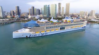 Icon of the Seas arriving into Miami Worlds LARGEST and NEWEST cruise ship [upl. by Eille274]