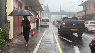 raining Port Louis mauritius d’entrecasteaux street POV rain ASMR [upl. by Inavihs]