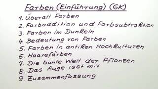 FARBEN  EINFÜHRUNG  Chemie  Organische Verbindungen – Eigenschaften und Reaktionen [upl. by Aneema]