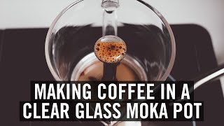 Making Coffee In A Clear Glass Moka Pot [upl. by Baptist124]