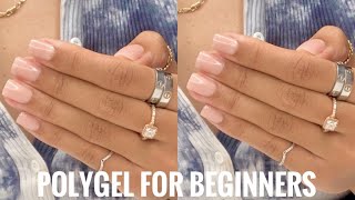 EASY POLYGEL NAIL TUTORIAL FOR BEGINNERS  SIMPLE QUICK AND LONG LASTING [upl. by Ramah]